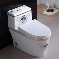 Ceramic Dual Flush Elongated One-Piece gold plated color composting Toilet