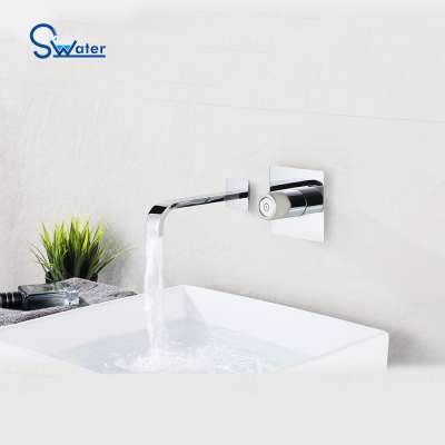 Swater luxury high technologychromed cold and hot water faucet mixer for bathroom