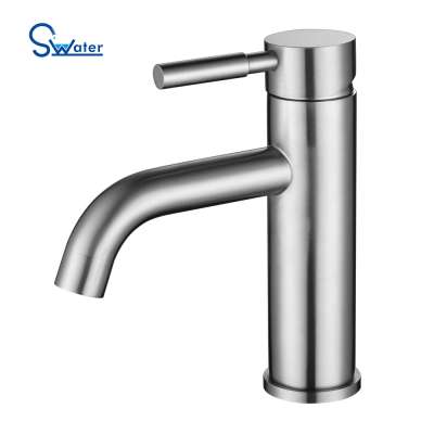 SWATER B01 sanitary ware upc brand cheap aerator deck single hole stainless steel faucet, designer bathroom sinks faucets basin