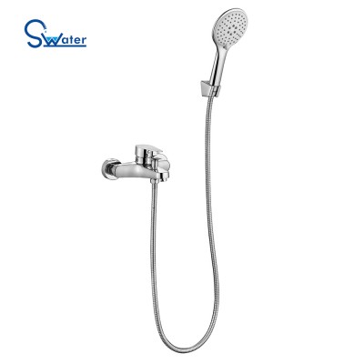 Single lever bathroom fittings wall mounted bathtub shower mixer faucet