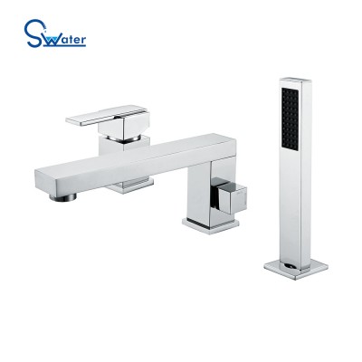 Low price products chrome bathroom bathtub faucet deck mounted basin mixer tap