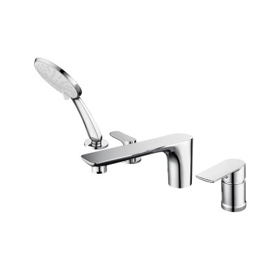 Professional quality brass bathtub shower faucet hot and cold 4 holes for bathroom